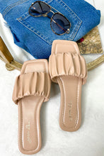 Load image into Gallery viewer, April Ruched Sandals - Neutral