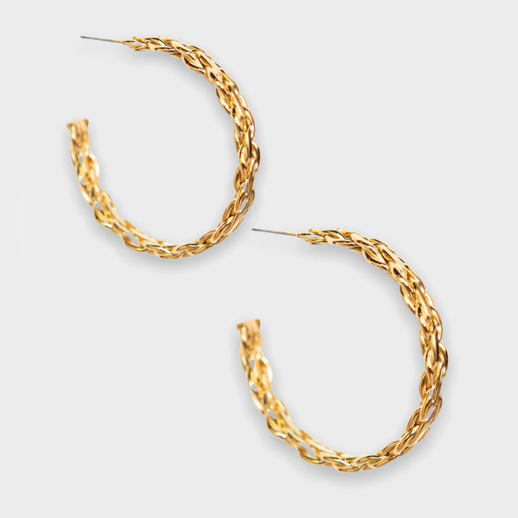 Braided Hoop Earrings by Lenny & Eva