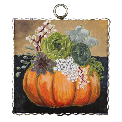 RTC Mini Gallery Charm - Orange Pumpkin & Succulents