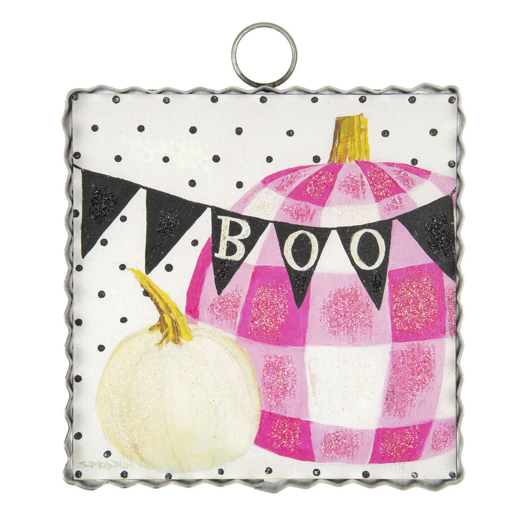 RTC Mini Gallery Charm - Boo! Banner Pumpkin