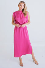 Load image into Gallery viewer, Satin Chic Sleeveless Midi Dress