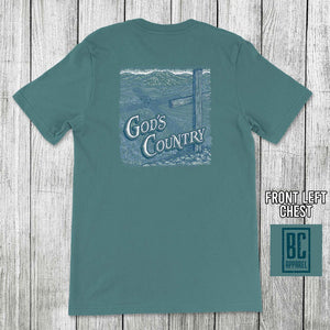 God's Country Seafoam Short Sleeve Tee by Bella Cotton