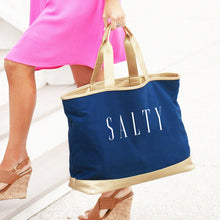 Load image into Gallery viewer, Viv &amp; Lou Salty Navy Cabana Tote