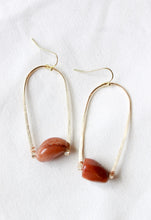 Load image into Gallery viewer, Gold Terracotta Rainbow Earrings by Wearing Hope