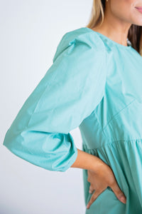 Purely Perfect Puff Sleeve Dress - Jade