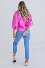 Load image into Gallery viewer, Bubblegum Button Faux Leather Top