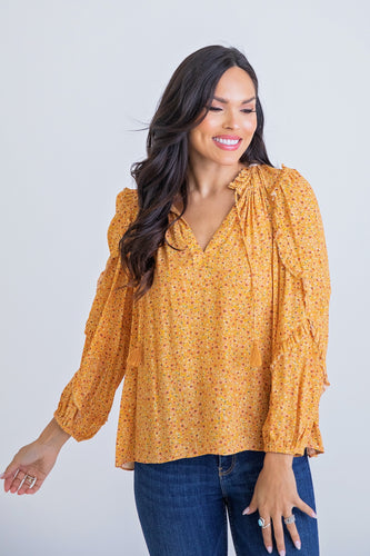 Ditzy Floral Ruffle Top