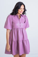 Load image into Gallery viewer, Lilac Love Faux Leather Dress