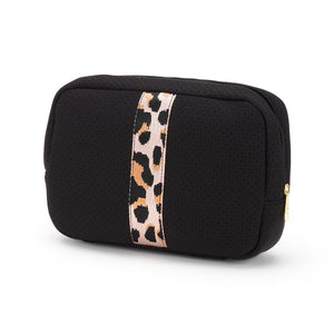 Rose Gold Leopard Neoprene Cosmetic Bag by Viv & Lou
