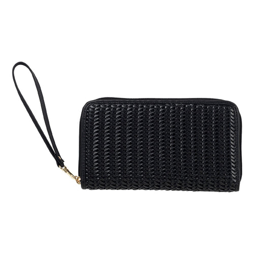 Textured Black Cameron Wallet by Viv &  Lou