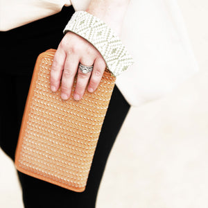 Textured Camel Cameron Wallet by Viv &  Lou