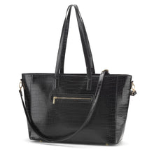 Load image into Gallery viewer, Black Crocodile Michelle Work Purse by Viv &amp;  Lou