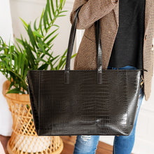 Load image into Gallery viewer, Black Crocodile Michelle Work Purse by Viv &amp;  Lou