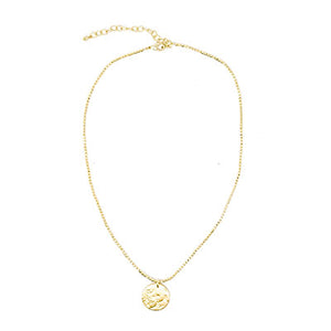 Simple Medallion Necklace- Silver or Gold {by World Finds}