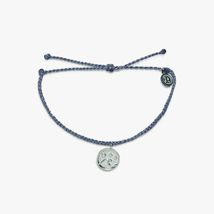 Pura Vida Charm Bracelet - Crystal Wave Coin Blue Columbia