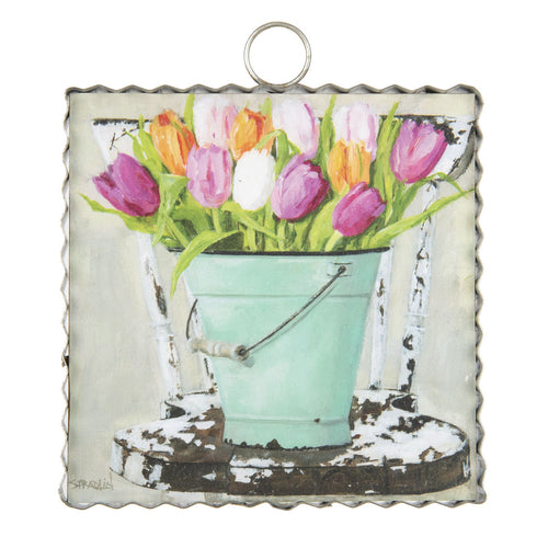 RTC Mini Gallery Charm - Buckets of Tulips