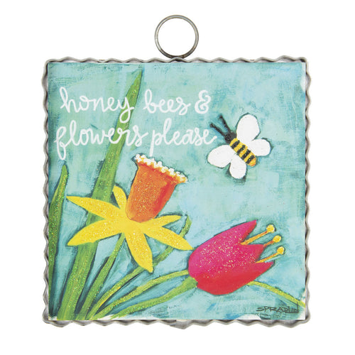 RTC Mini Gallery Charm - Bees & Flowers