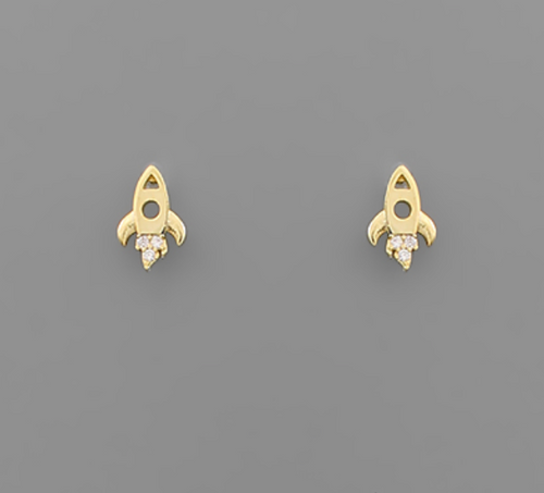 Tiny ROCKETS Earrings - GOLD