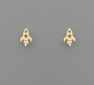 Tiny ROCKETS Earrings - GOLD