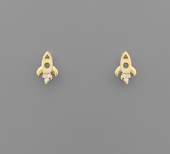Tiny ROCKETS Earrings - GOLD