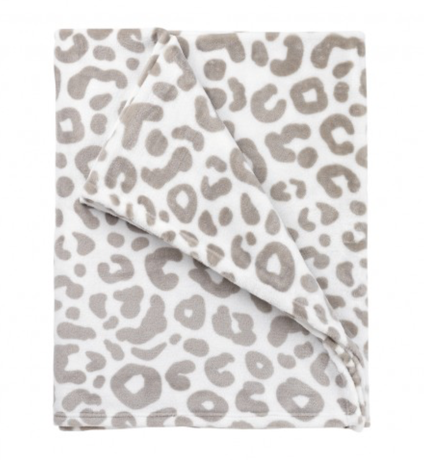 Viv & Lou Natural Leopard Blanket