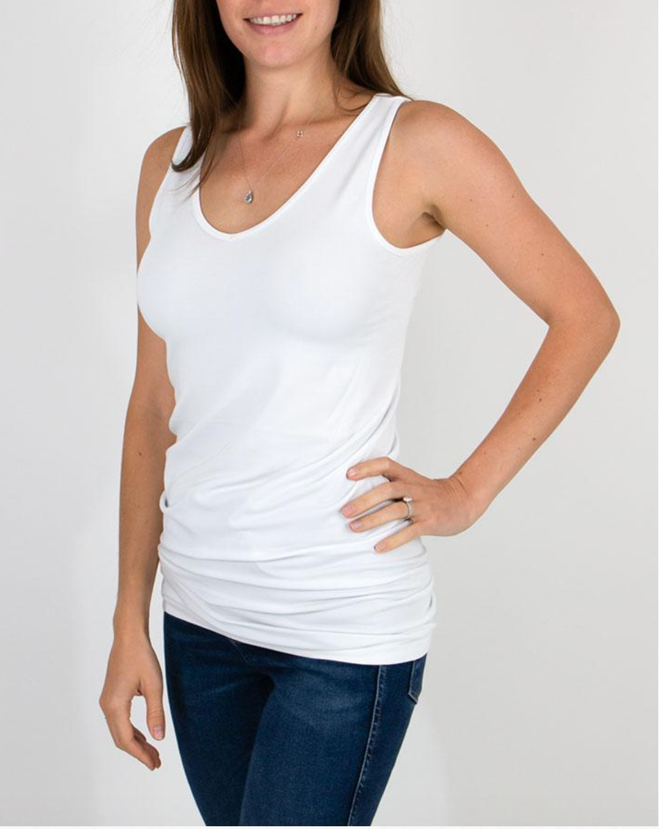 Perfect Fit V-Neck Tank - White {by Grace & Lace}