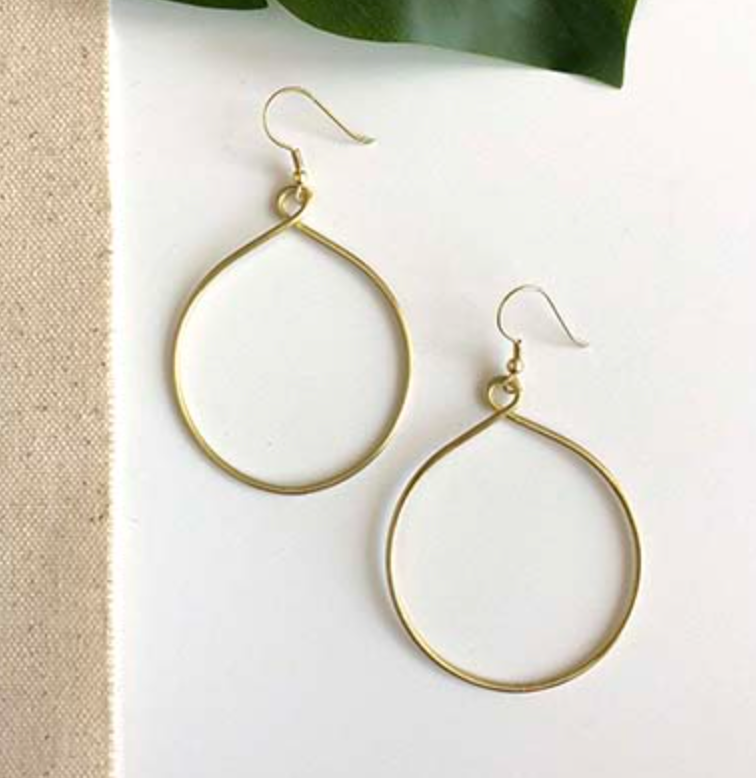Twisted Hoop Earrings {by World Finds} - Gold