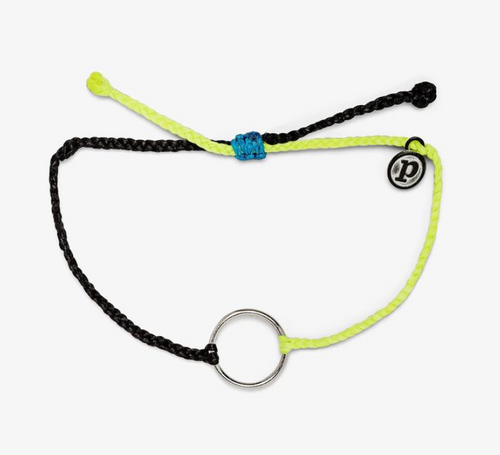 Pura Vida Bracelet -Two Tone Full Circle Black/Yellow