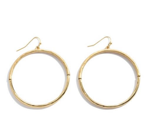 Gold Ring Drop Earrings