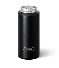 Load image into Gallery viewer, SWIG 12 oz Skinny Can Cooler - Matte Black