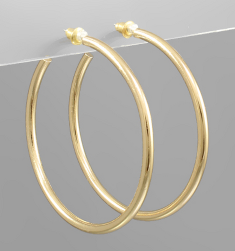 Shiny Gold Hoops