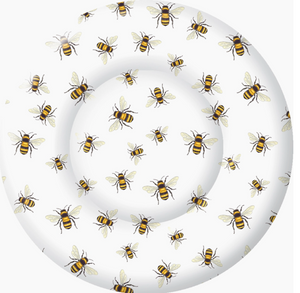 Save the Bees White Round Paper Dessert Plate 8"