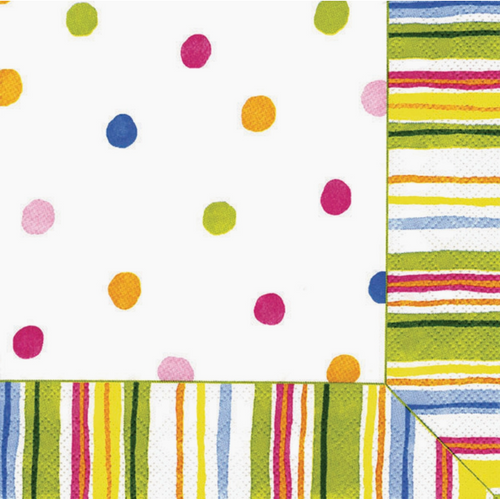 Smart Dots White Paper Cocktail Napkins - 5