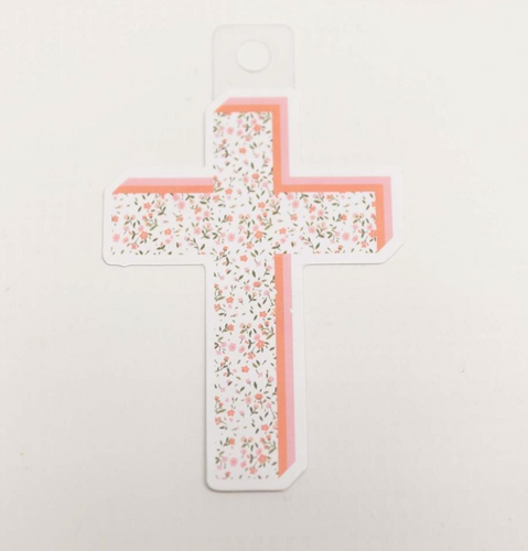 Floral Cross Sticker