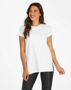 Spanx Short Sleeve Perfect Length Top - White