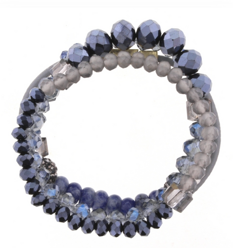 Jackie Navy Stretch Bracelet