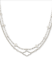 Load image into Gallery viewer, Abbie Multi Strand Necklace in Silver by Kendra Scott