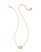 Load image into Gallery viewer, Elisa Gold Pendant Necklace in Light Blue Magnesite by Kendra Scott