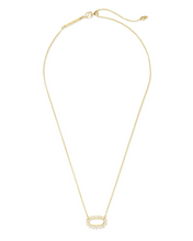 Load image into Gallery viewer, Elisa Open Frame Crystal Pendant Necklace in Gold by Kendra Scott