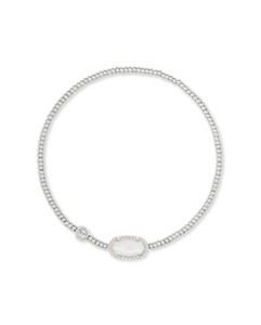 Grayson Silver Stretch Bracelet in Ivory Mother of Pearl by Kendra Scott