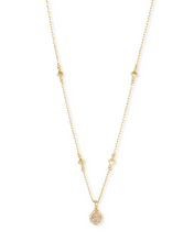 Load image into Gallery viewer, Nola Short Gold Pendant Necklace in Iridescent Drusy by Kendra Scott