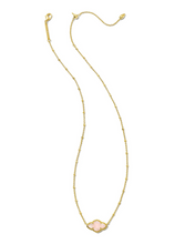 Load image into Gallery viewer, Abbie Gold Pendant Necklace in Rose Quartz by Kendra Scott