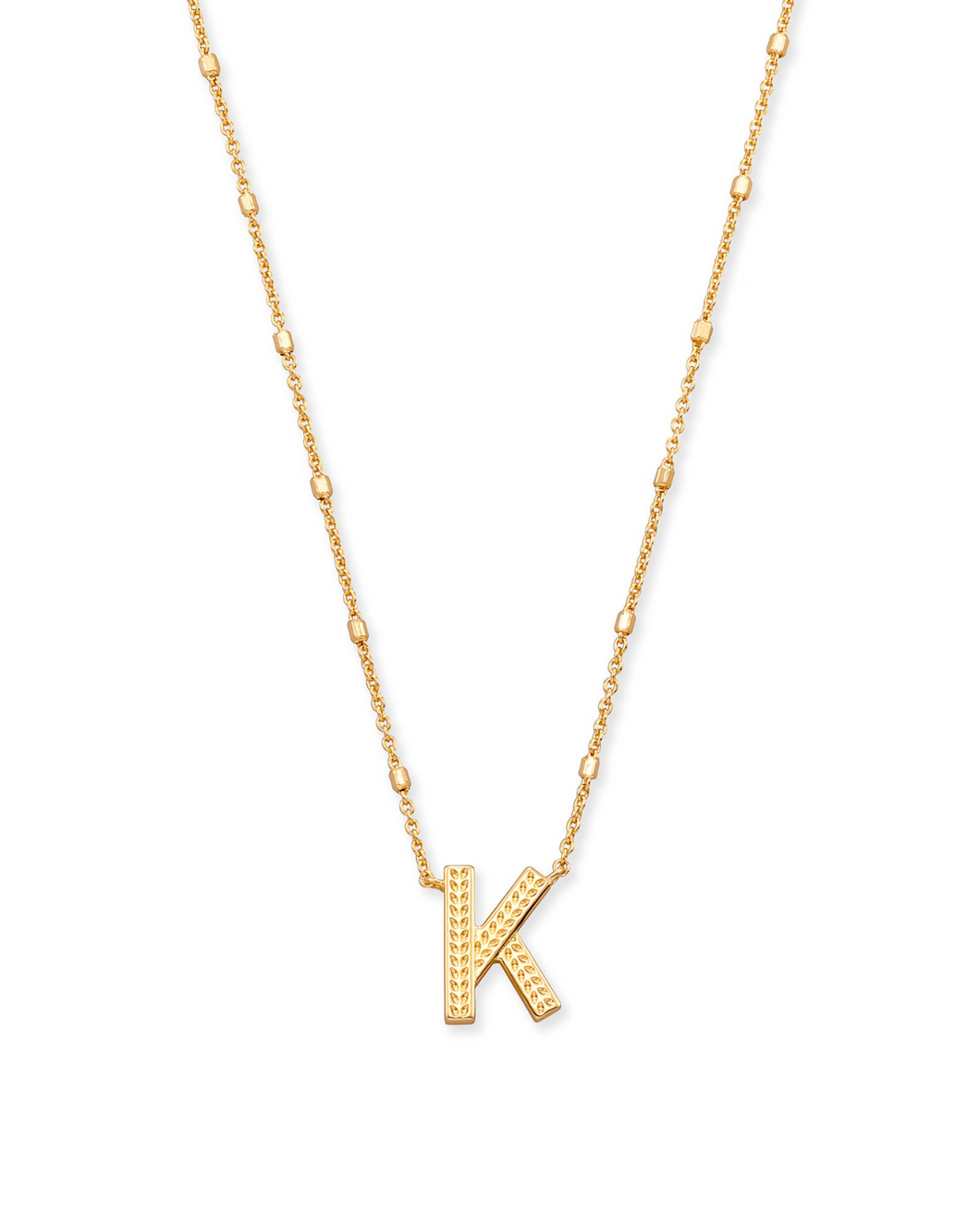 Letter K Pendant Necklace in Gold by Kendra Scott