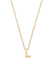 Load image into Gallery viewer, Letter L Pendant Necklace in Gold by Kendra Scott