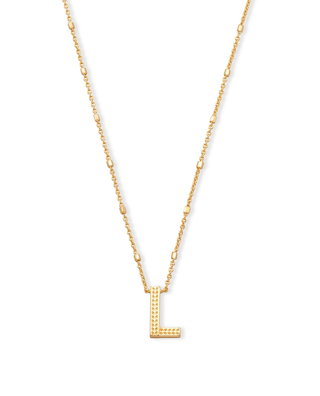 Letter L Pendant Necklace in Gold by Kendra Scott