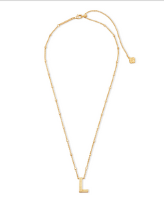 Letter L Pendant Necklace in Gold by Kendra Scott