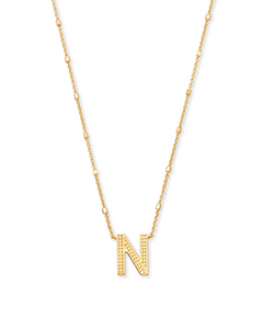 Letter N Pendant Necklace in Gold by Kendra Scott