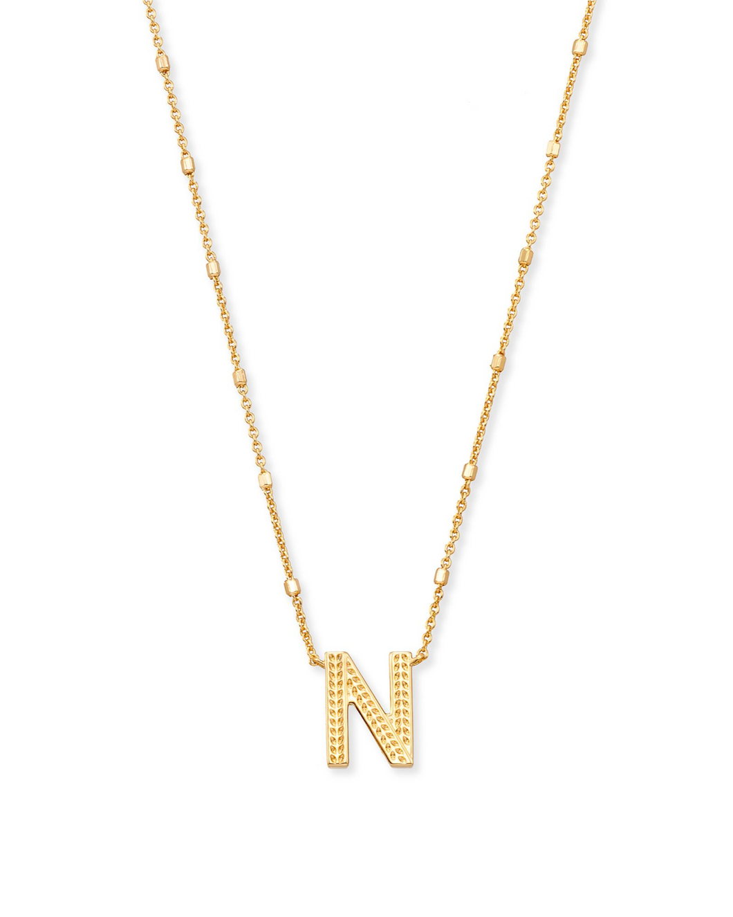 Letter N Pendant Necklace in Gold by Kendra Scott