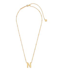 Letter N Pendant Necklace in Gold by Kendra Scott