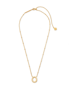 Letter O Pendant Necklace in Gold by Kendra Scott